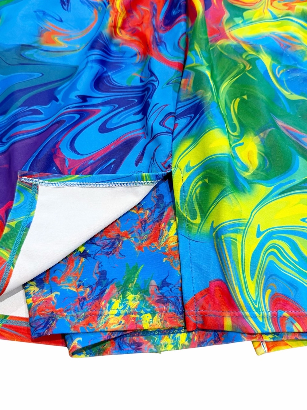 Skort Obsession Skirt Size Large Blue Rainbow Golf Tennis Pickleball Colorful - Picture 3 of 7